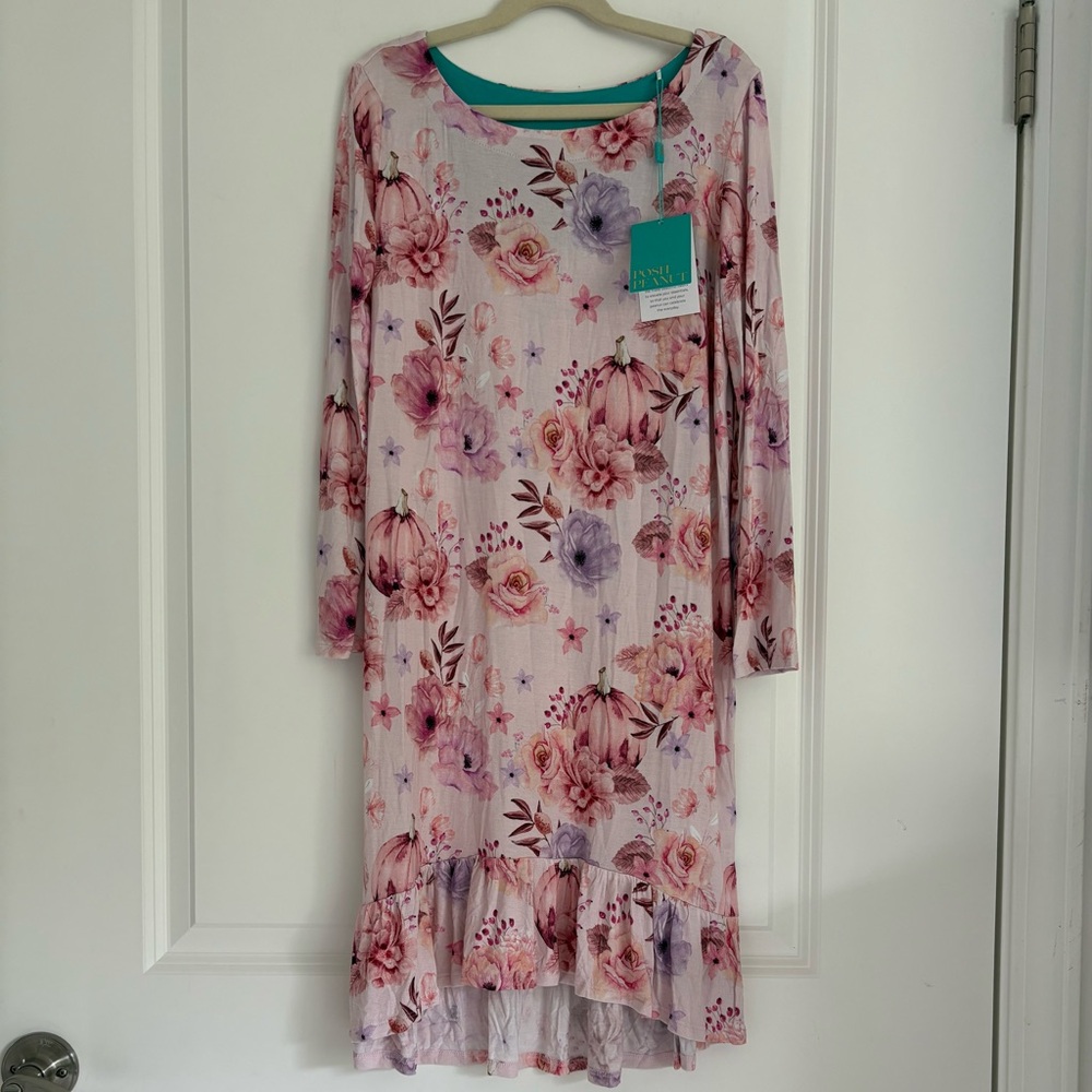 Posh Peanut Pink and Purple Floral nightgown